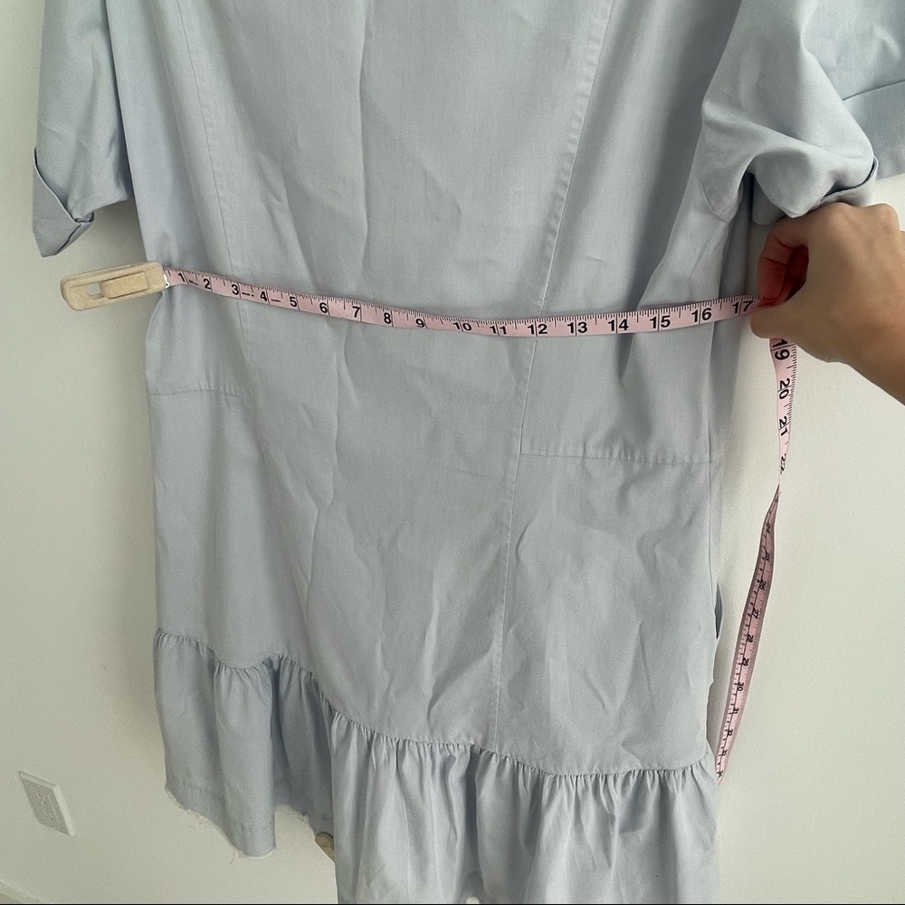 All Saints Blue Ruffle Bottom Dress - Picture 8 of 8